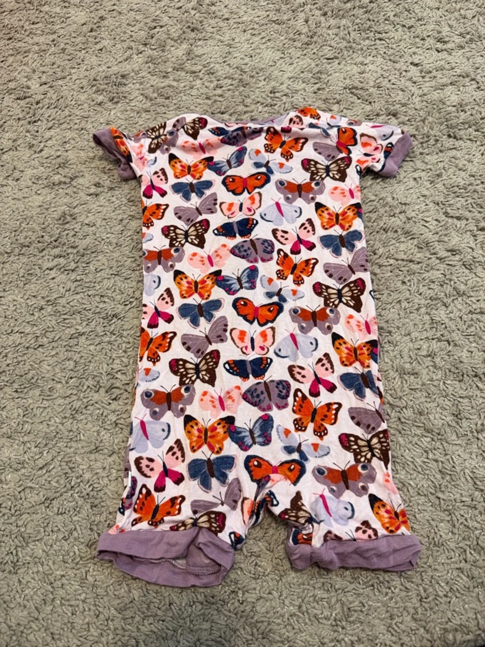 Little Sleepies Purple Butterfly Bamboo Shorty
